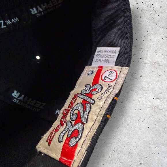 Denver Nuggets Zephyr 3215 Chopped Fitted Hat 7 1/8 Black Orange Wool NBA Cap - Picture 6 of 6